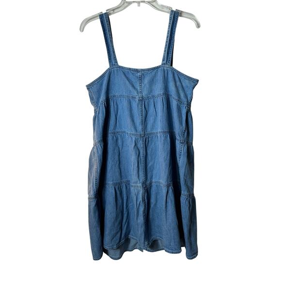 LEVI’S Women’s Denim Button Front Tiered Dress / Size: Large - Picture 2 of 9